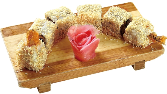 Hồng trắng 1.2mm Sushi ngâm muối gừng Dải lát trong túi 1.5kg