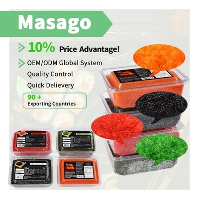 500g Trứng Cá Capelin Masago Cam Gia Vị Cho Món Nhật