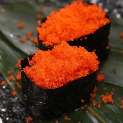 Masago Tobiko Capelin Cá Roe sushi trứng cá chuồn Capelin đông lạnh