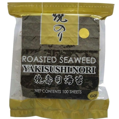 Rong biển Halal Yaki Nori xanh đậm loại B 100 tờ 18 tháng