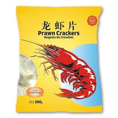 200g Bánh quy tôm Trung Quốc có màu Đỏ trắng Snack tôm có màu Chip