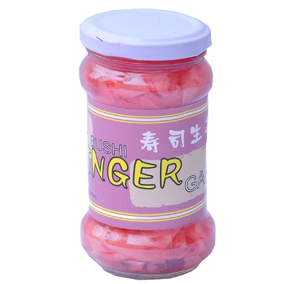 340g Gừng ngâm chua ngọt kiểu Trung Quốc trong chai màu trắng và hồng