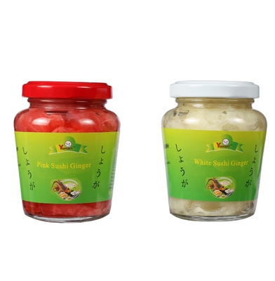 Sushi ngâm muối hữu cơ tươi Gừng thái lát và dải 160g / chai