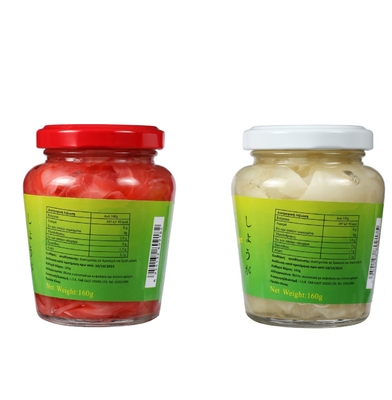 Sushi ngâm muối hữu cơ tươi Gừng thái lát và dải 160g / chai