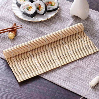 Kiểu Nhật Bản 24cm 27cm Tre Sushi Mat Màu trắng tự nhiên