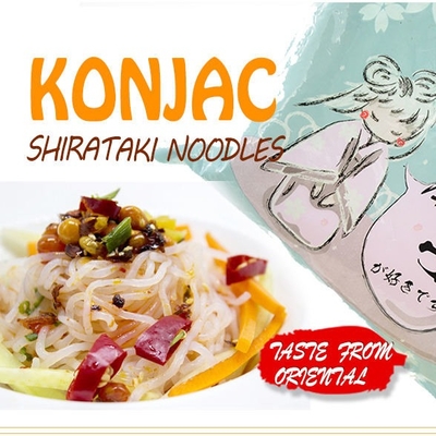 Không calo ít chất béo Mì Shirataki hữu cơ sợi Konjac Jelly Mì không vị